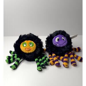 Set of 2 Cute Spider Plush Stuffed Animal Toys Halloween American Greetings